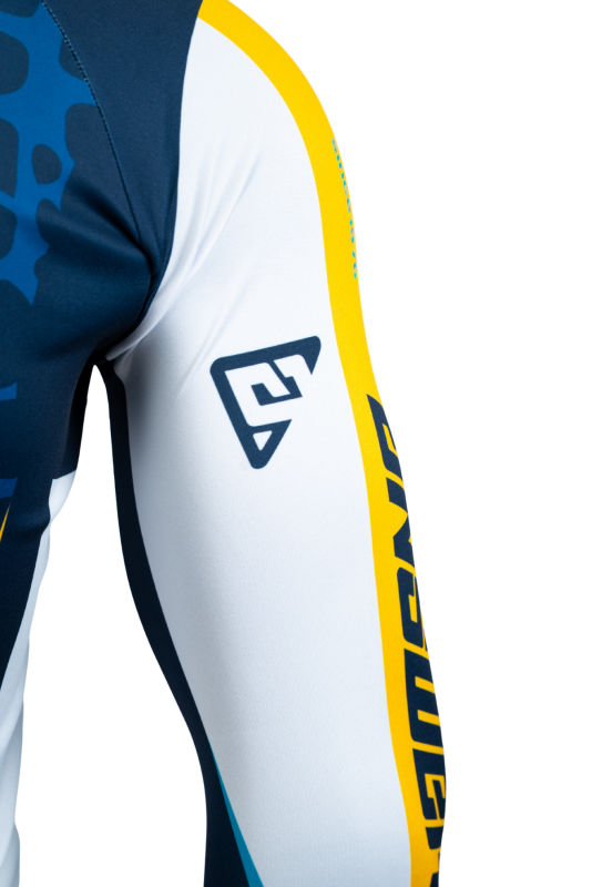 Answer Syncron Raceday Jersey Yellow/Navy/Cyan/White Youth - Medium