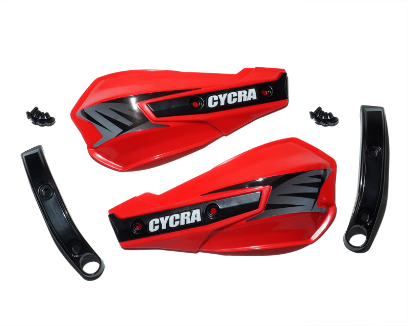 Cycra Vortex Replacement Hand Shields w/Abrasion Guards - Red