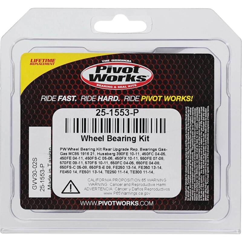 Pivot Works 22-23 Gas-Gas MC85 1714 PW Wheel Bearing Kit Rear Upgrade Rep. Bearings