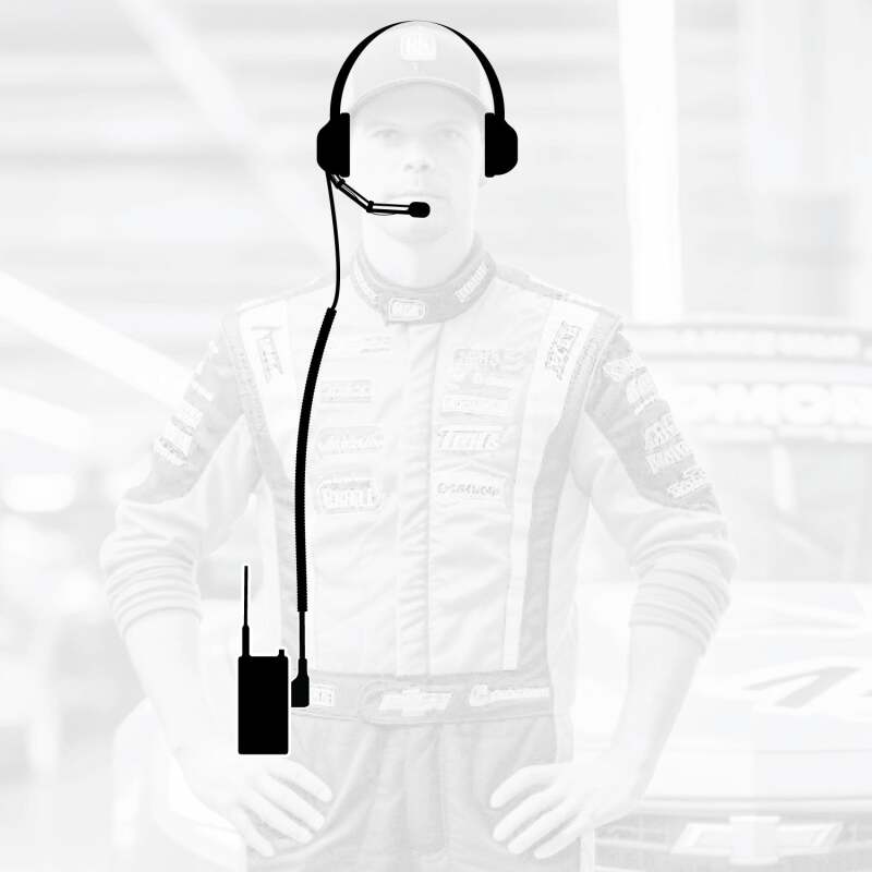 Rugged Radios Crew Chief - H42 Spotter Headset and Rugged Handheld Radio Package - Black
