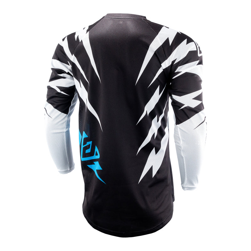 Answer 26 LE Syncron Rizz Vented Jersey Black/White/Cyan - Large