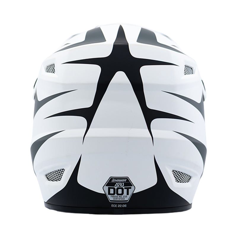 Answer 26 AR1 Mototown Helmet Glossy White/Grey/Black - Medium