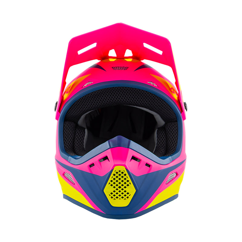 Answer 26 AR1 Mototown Helmet Matte Pink/Hyper Acid/Dark Blue Youth - Large