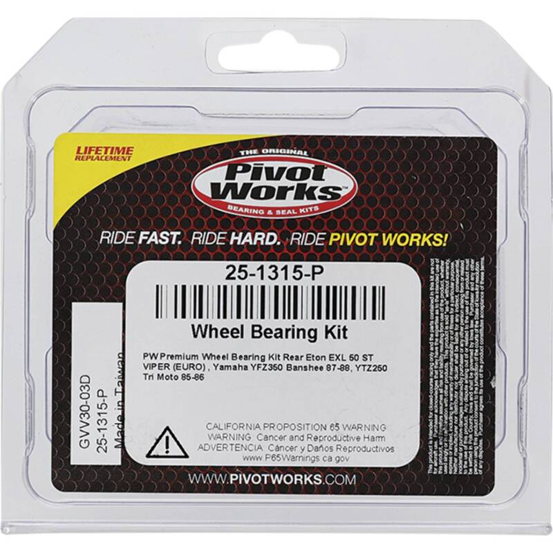 Pivot Works Eton, Yamaha Wheel Bearing Kit Premium Bearings