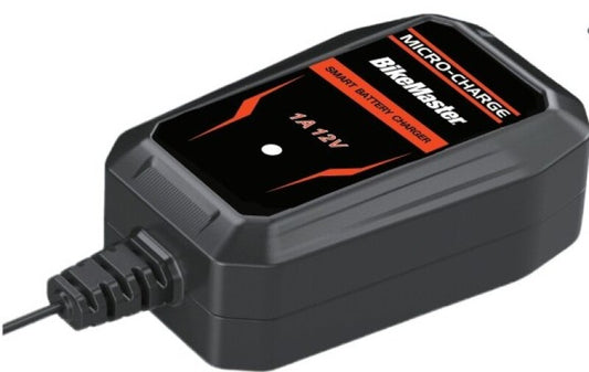 BikeMaster 1 Amp Smart Micro Charger Battery Maintainer - 12V