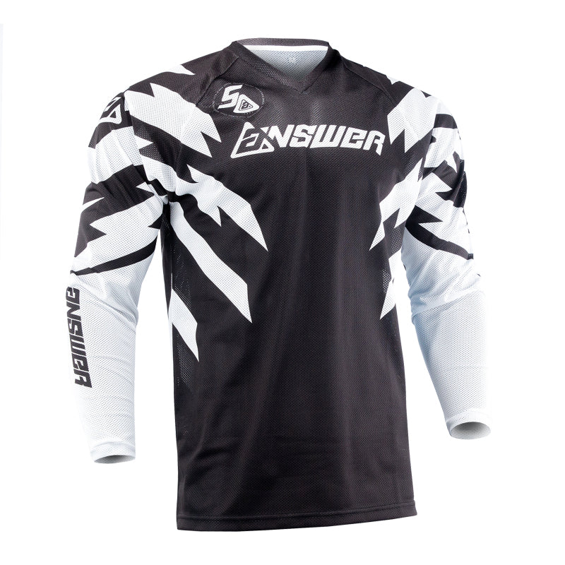 Answer 26 LE Syncron Rizz Vented Jersey Black/White/Cyan - Large