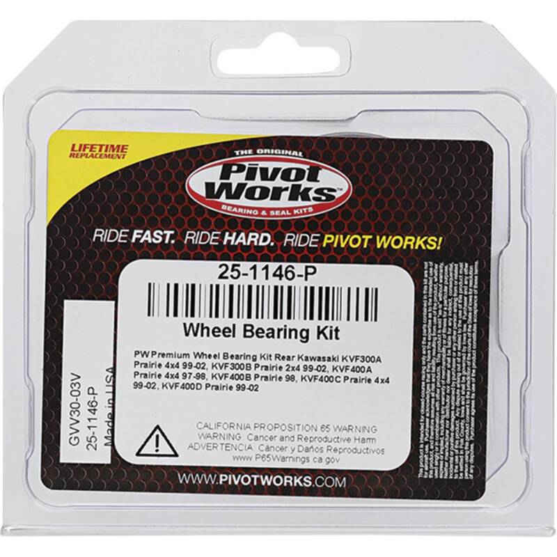 Pivot Works Kawasaki Wheel Bearing Kit Premium Bearings