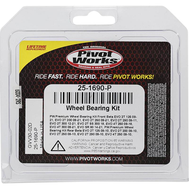 Pivot Works Beta Wheel Bearing Kit Premium Bearings