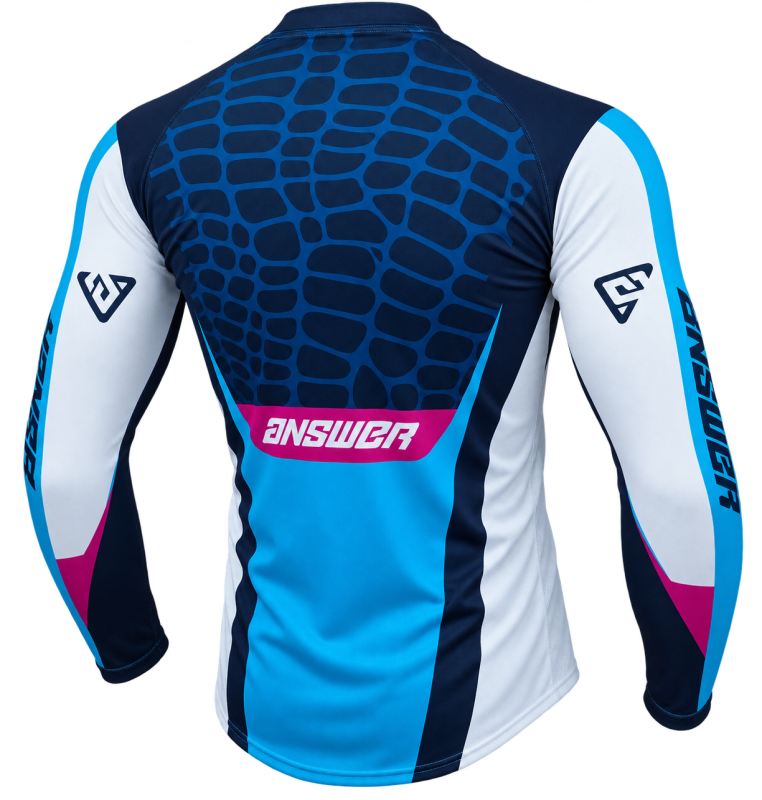 Answer  Syncron Raceday Jersey Dark Blue/Cyan/Grey/Purple - Small