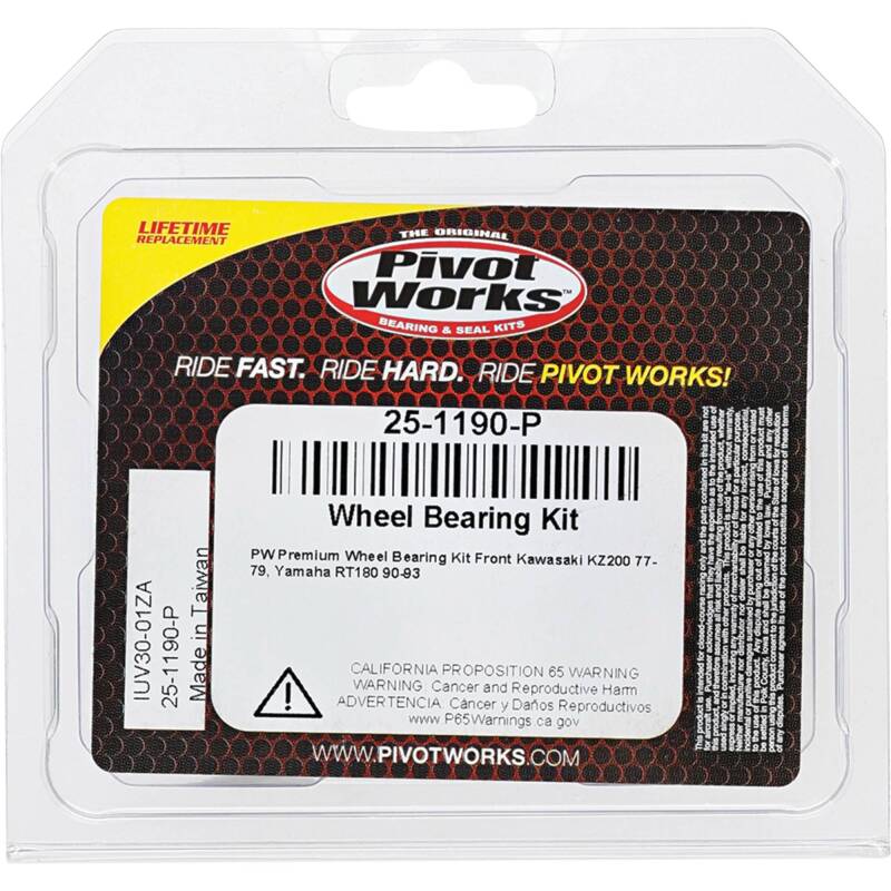 Pivot Works Kawasaki, Yamaha Wheel Bearing Kit Premium Bearings
