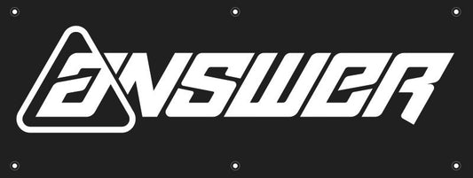Answer Banner 36 inch X 96 inch - Black/White