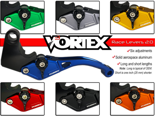 Vortex Racing V3 2.0 Clutch Lever Short- Black No Knuckle
