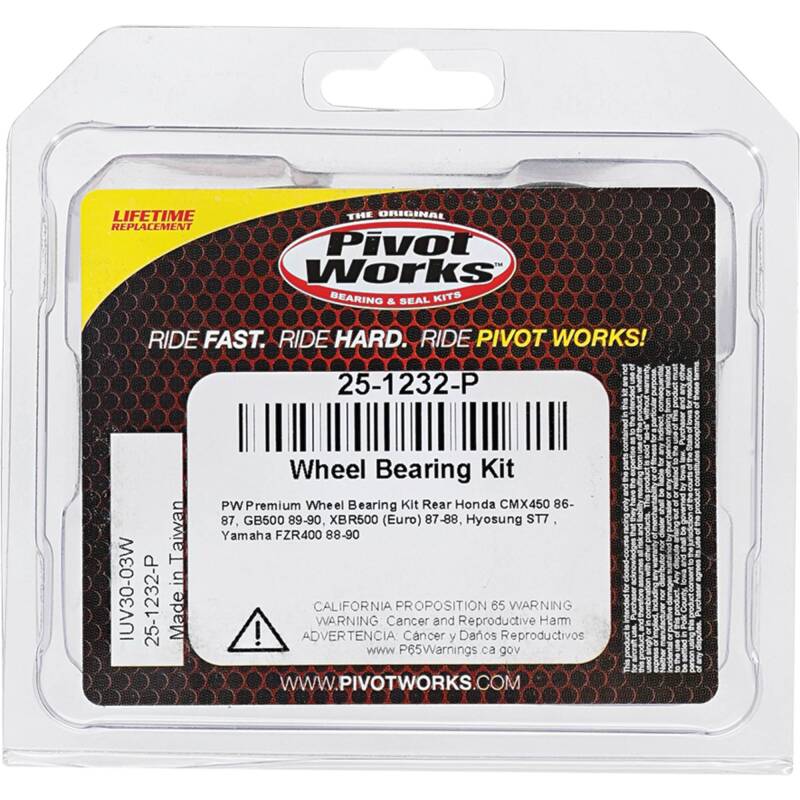 Pivot Works Honda, Hyosung, Yamaha Wheel Bearing Kit Premium Bearings