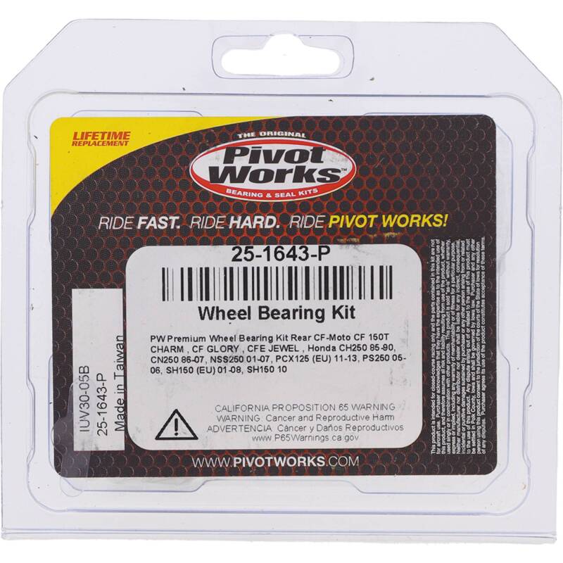 Pivot Works CF-Moto, Honda Wheel Bearing Kit Premium Bearings