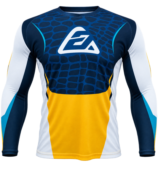Answer  Syncron Raceday Jersey Yellow/Navy/Cyan/White Youth - Medium