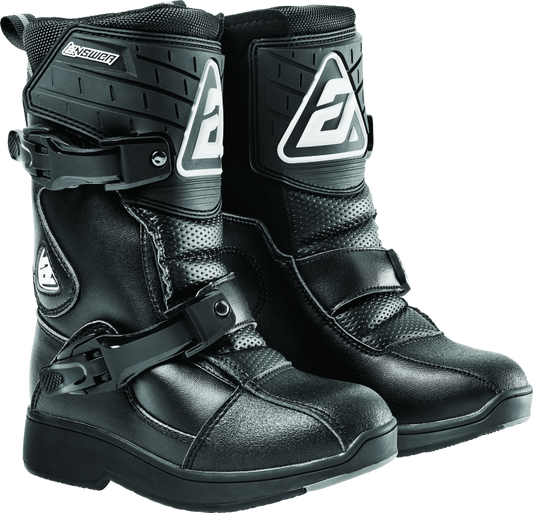 Answer Peewee Boot Black Youth Size - 10