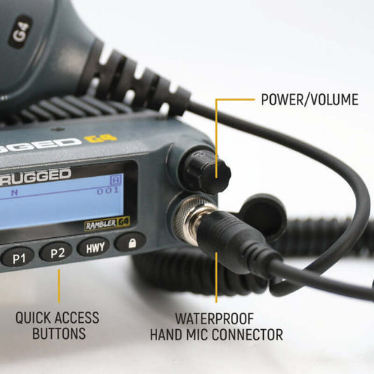 Rugged Radios Radio Kit Lite - Rambler G4 GMRS Mobile Radio with Stealth Antenna