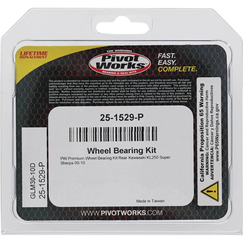 Pivot Works Kawasaki Wheel Bearing Kit Premium Bearings