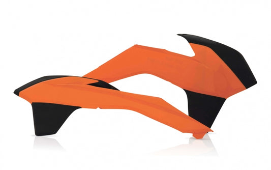 Acerbis 13-16 KTM SX125/150/ SX250/XC/ SX-F/XC-F/ EXC/XC-W/XCF-W Radiator Shroud - Orange/Black