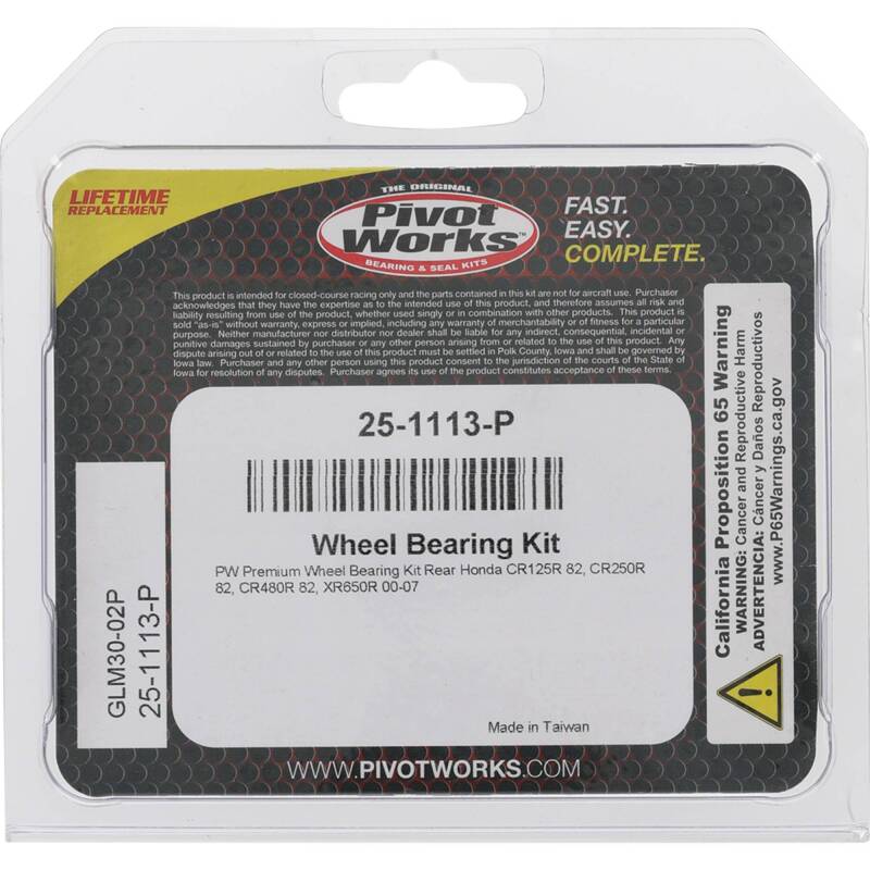 Pivot Works Honda Wheel Bearing Kit Premium Bearings