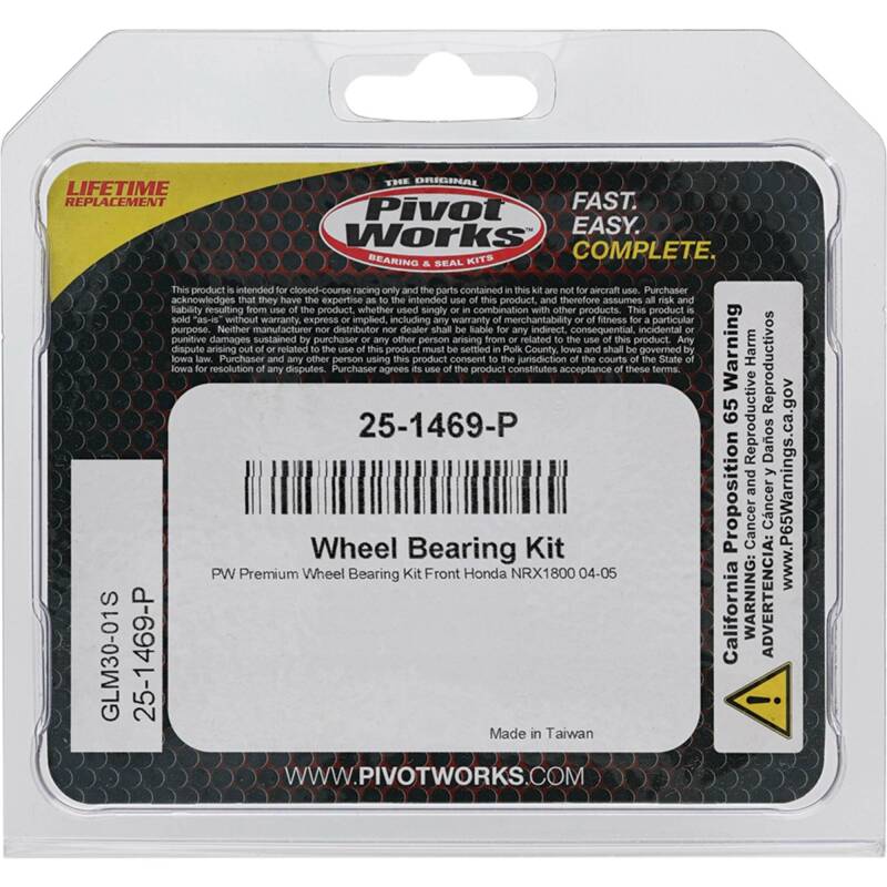 Pivot Works Honda Wheel Bearing Kit Premium Bearings