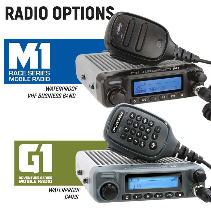 Rugged Radios Kawasaki Teryx4/Teryx5 H2 Comp Comm Kit w/ BT Intercom & 2-Way - 696/G1 GMRS