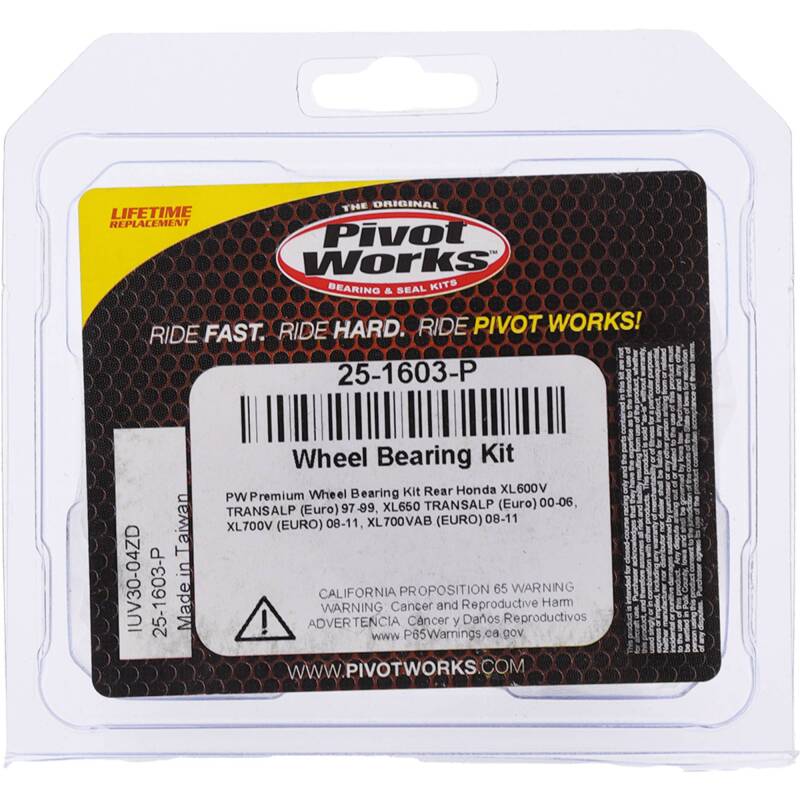 Pivot Works Honda Wheel Bearing Kit Premium Bearings