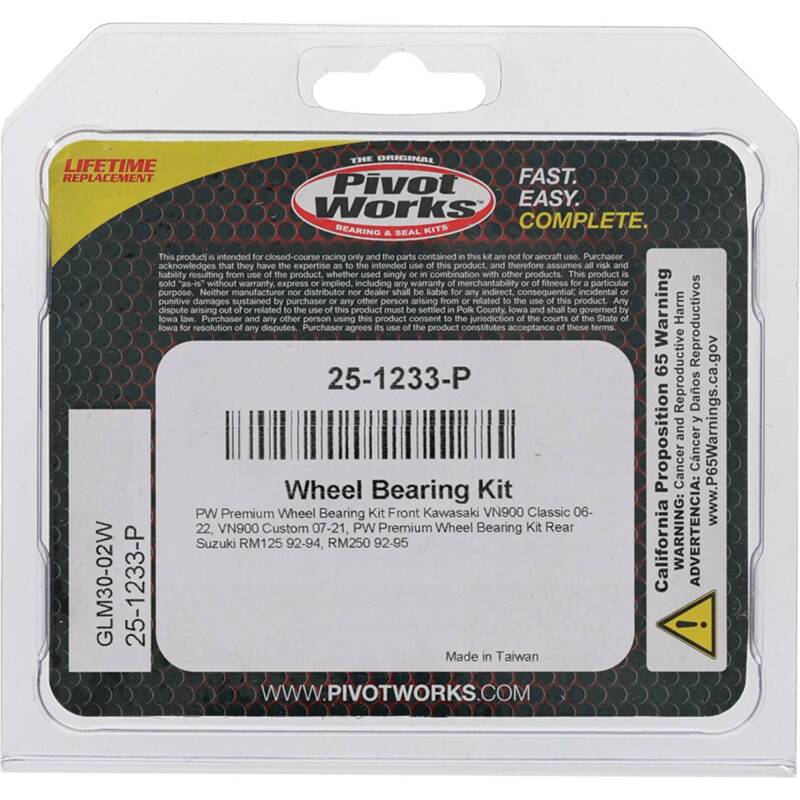 Pivot Works Kawasaki, Suzuki Wheel Bearing Kit Premium Bearings