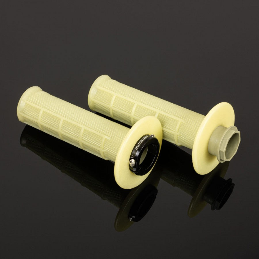 Renthal MX-R Works Lock-On Half Waffle Grips - Aramid Reinforced Motocross Grips