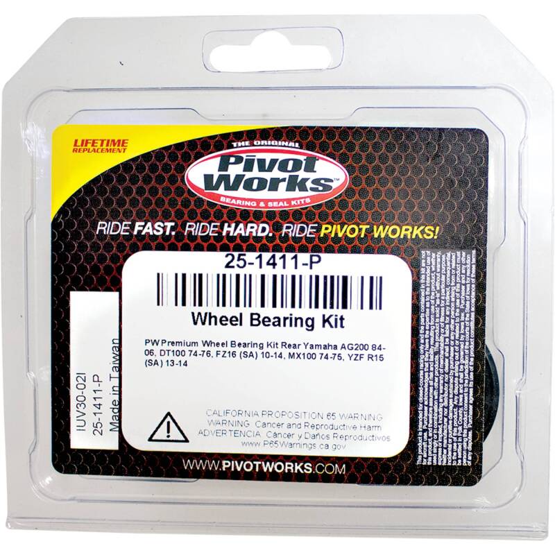 Pivot Works Yamaha Wheel Bearing Kit Premium Bearings