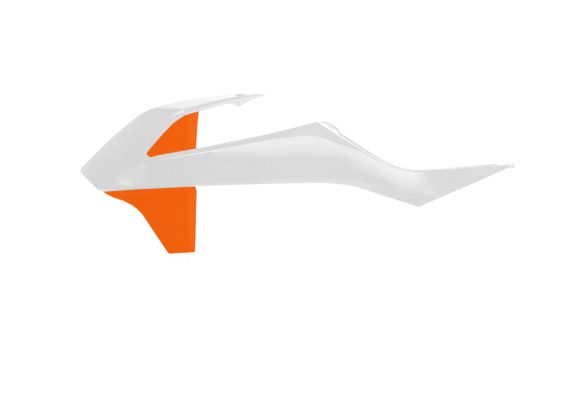 Acerbis 18-24 KTM SX85/ 21-24 GasGas MC85 Radiator Shroud - White/ 16 Orange