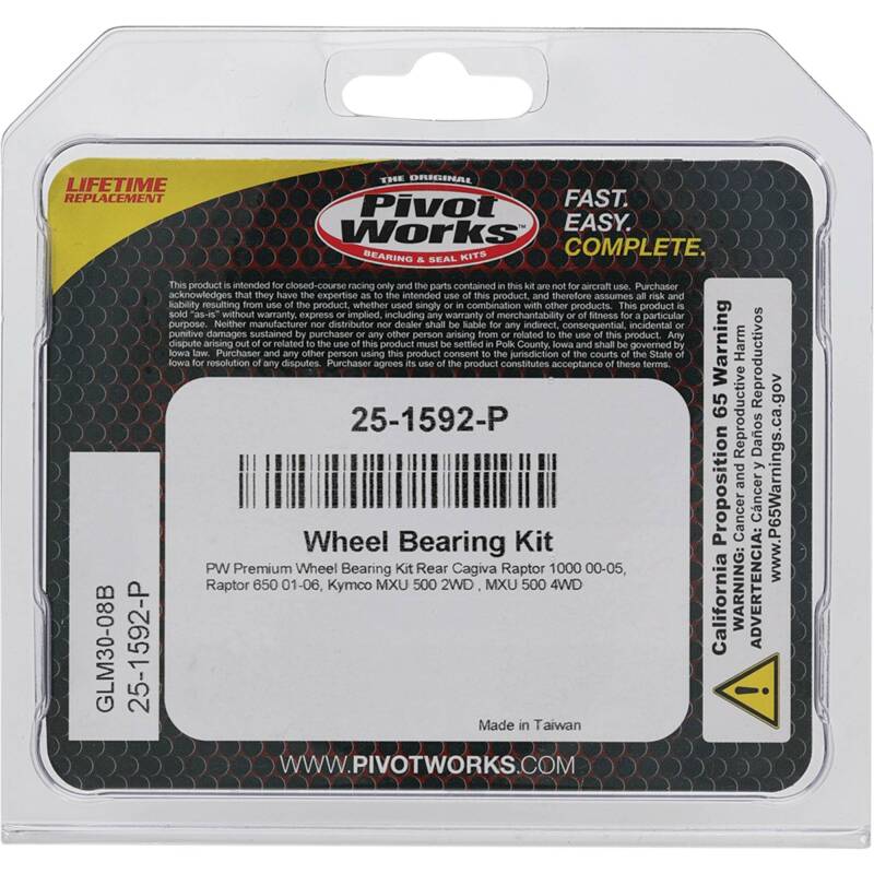 Pivot Works Cagiva, Kymco Wheel Bearing Kit Premium Bearings