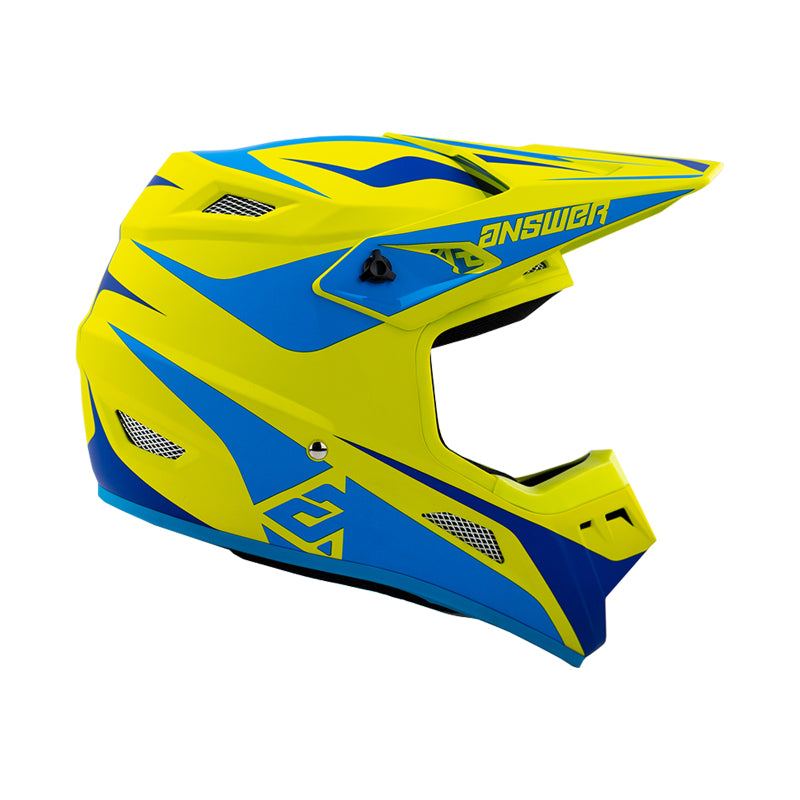 Answer 26 AR1 Mototown Helmet Matte Hyper Acid/Cyan/Dark Blue - 2XL