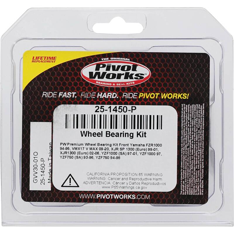 Pivot Works Yamaha Wheel Bearing Kit Premium Bearings