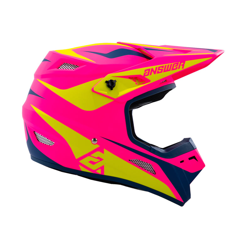 Answer 26 AR1 Mototown Helmet Matte Pink/Hyper Acid/Dark Blue - 2XL