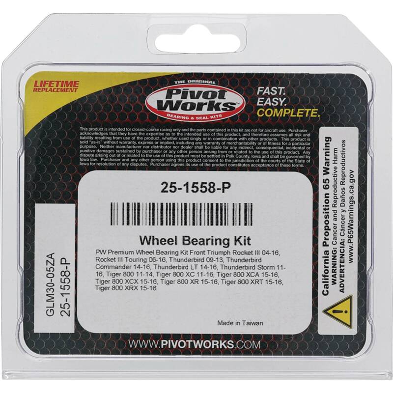 Pivot Works Triumph Wheel Bearing Kit Premium Bearings