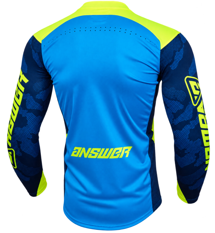 Answer LE Elite Camo Jersey Cyan/Hyper Acid/Black Youth - XS