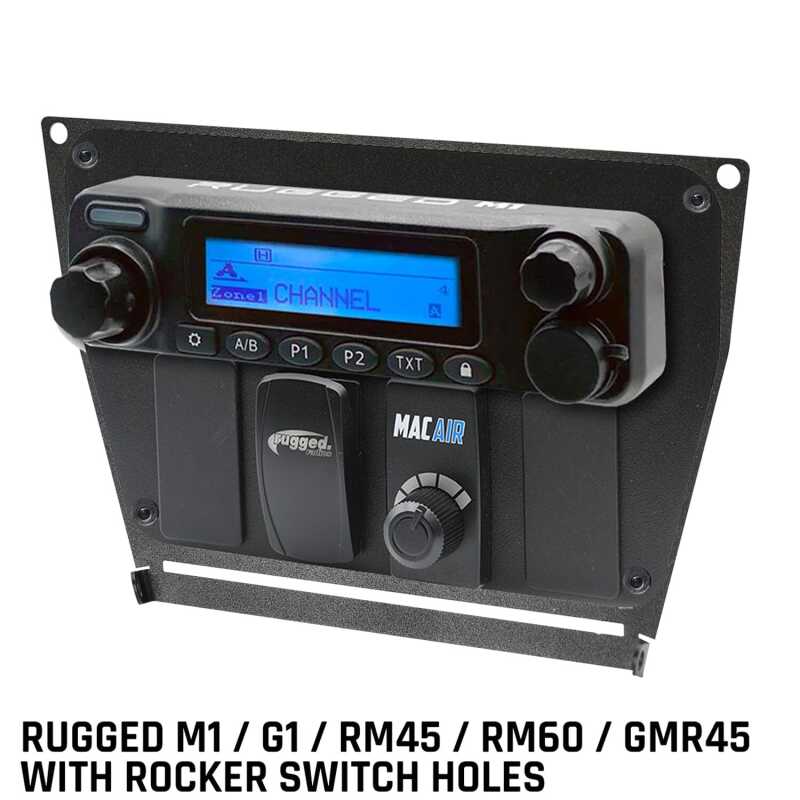 Rugged Radios Polaris RZR PRO XP/Turbo R/PRO R Dash Mount - Rugged M1/G1/RM45/RM60/GMR45 w/Holes