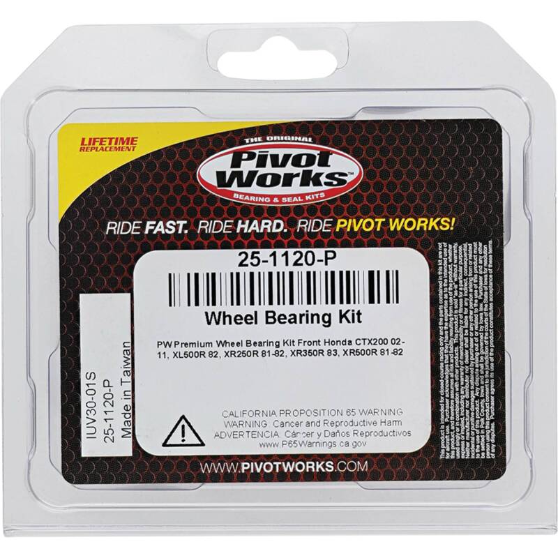 Pivot Works Honda Wheel Bearing Kit Premium Bearings