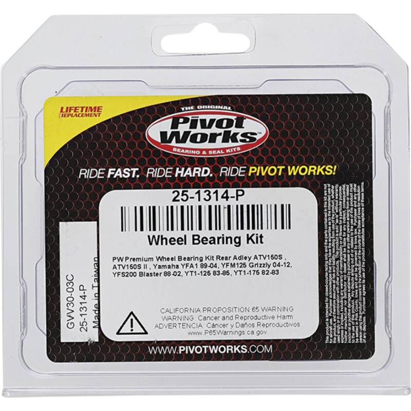 Pivot Works Adley, KAYO, Yamaha Wheel Bearing Kit Premium Bearings