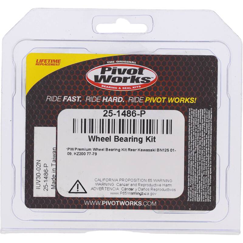 Pivot Works Kawasaki Wheel Bearing Kit Premium Bearings