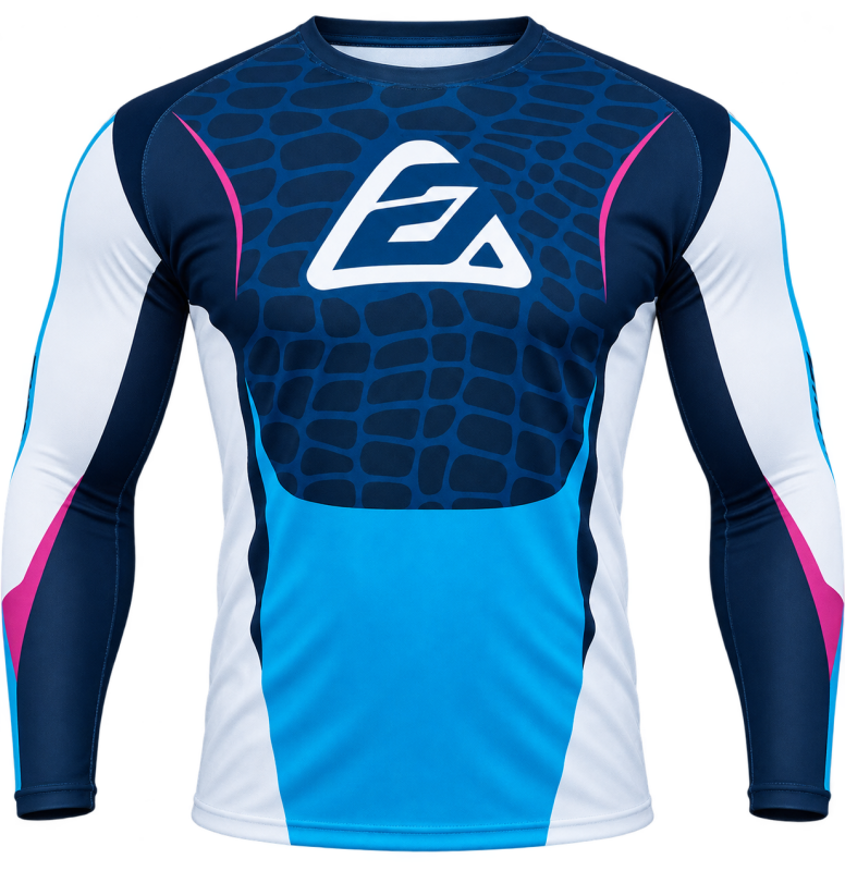 Answer  Syncron Raceday Jersey Dark Blue/Cyan/Grey/Purple - XS