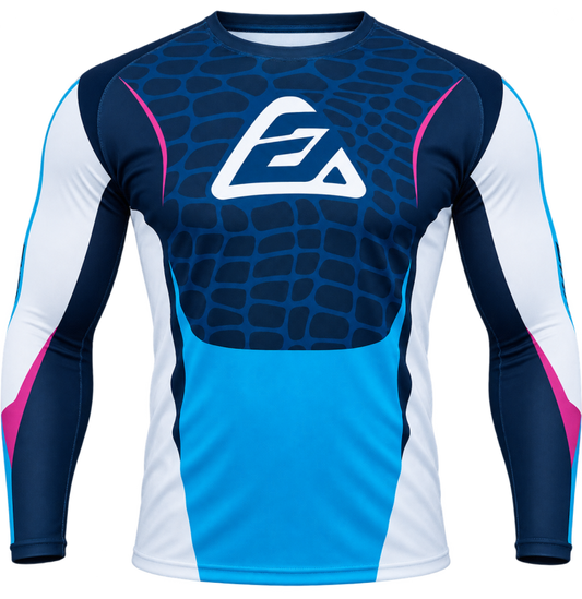Answer  Syncron Raceday Jersey Dark Blue/Cyan/Grey/Purple - Small