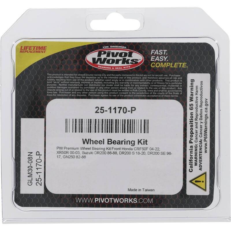 Pivot Works Honda, Suzuki Wheel Bearing Kit Premium Bearings