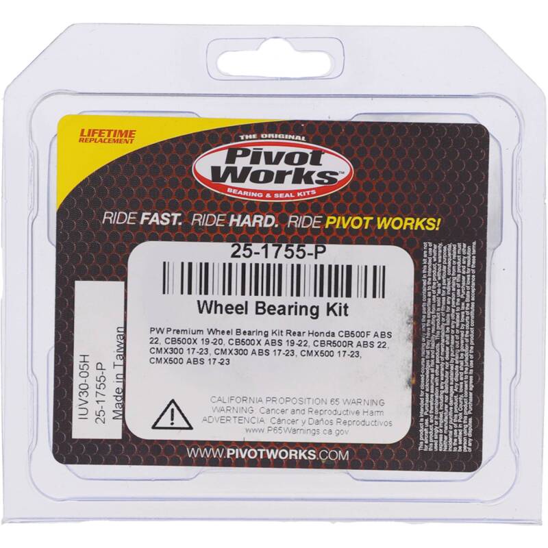 Pivot Works Honda Wheel Bearing Kit Premium Bearings