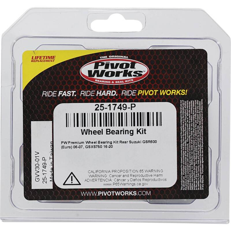 Pivot Works Suzuki Wheel Bearing Kit Premium Bearings