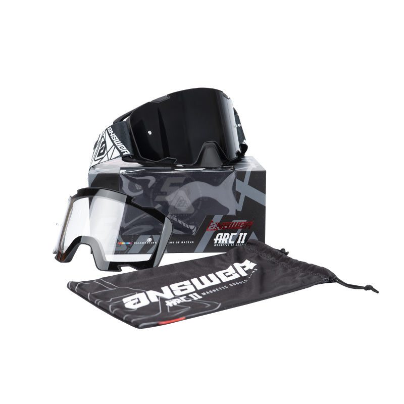 Answer ARC II Magnetic LE Goggles with replacement lens - Black/Smoke