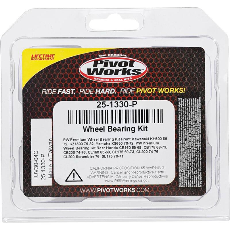 Pivot Works Honda, Kawasaki, Yamaha Wheel Bearing Kit Premium Bearings