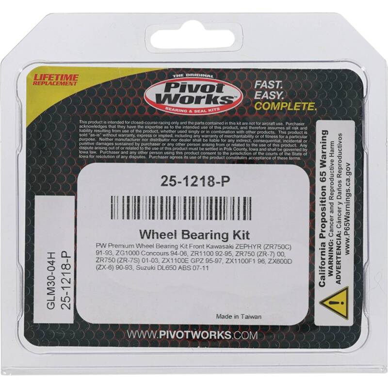 Pivot Works Kawasaki, Suzuki Wheel Bearing Kit Premium Bearings