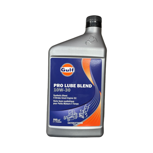 Gulf Pro Lube Blend 10W-30 Synthetic Blend Engine Oil | Premium 4-Cycle Small Engine Oil (946ml)
